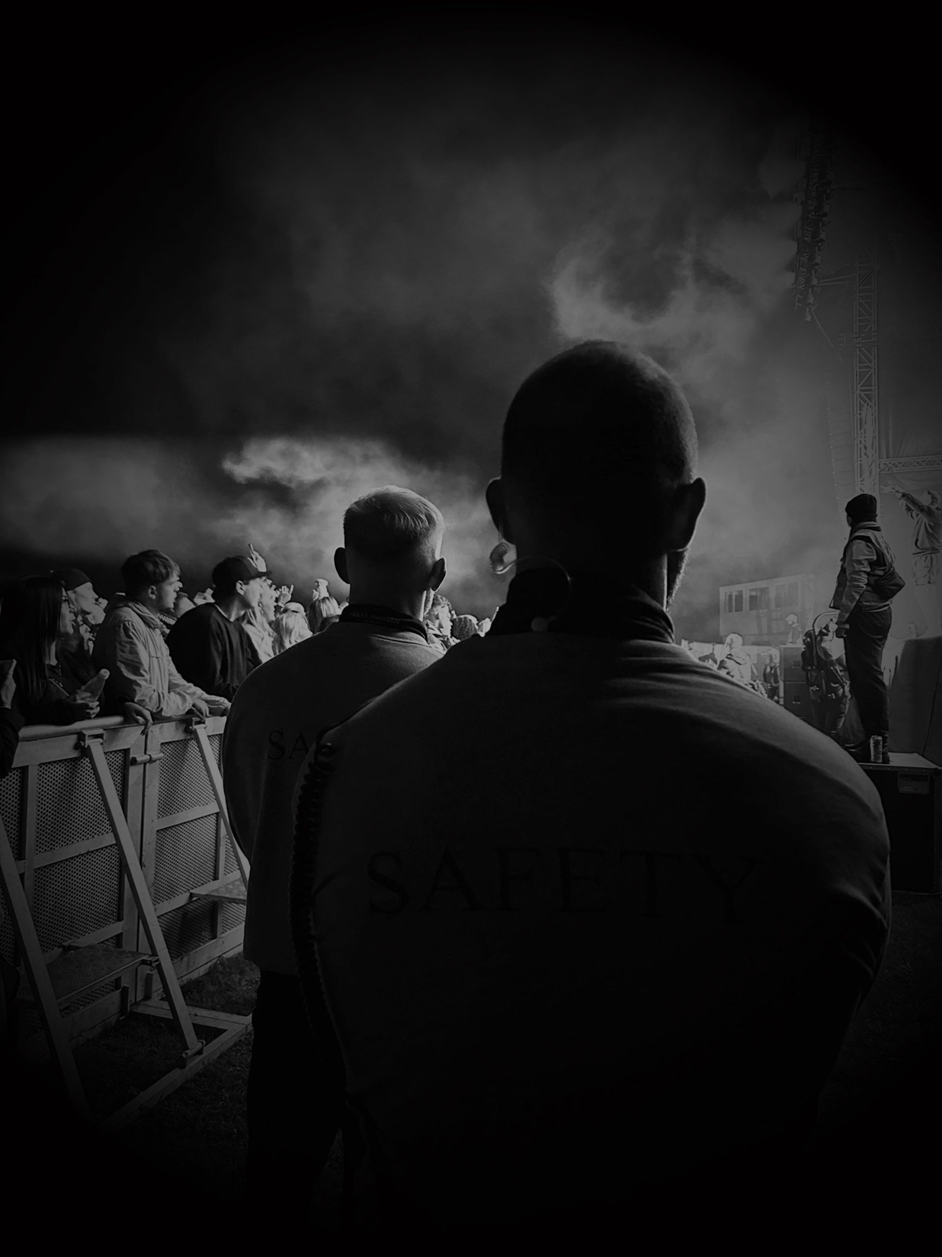 Crowd control, perimeter security, and the protection of performers and attendees.